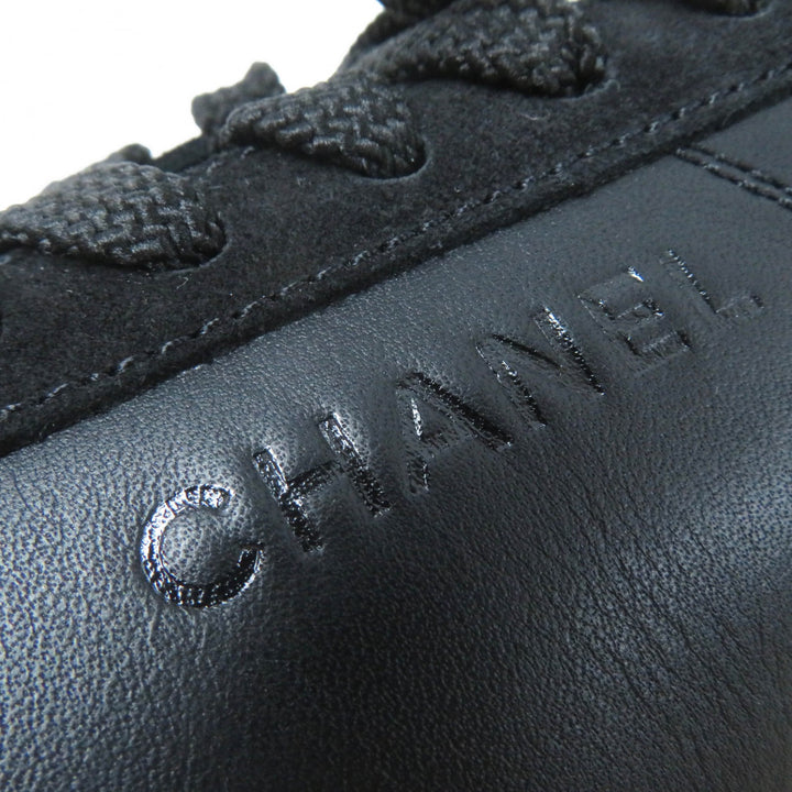 未使用品◎CHANEL シャネル 24S G45714 ココマーク ロゴ入 カーフスキン スニーカー ブラック ホワイト 36 箱付 伊製 正規品 レディース
