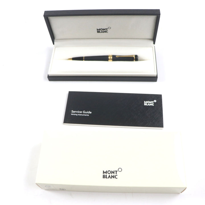 極美品▼MONTBLANC モンブラン BONHEUR ボヌール ニュイ ホワイトスター ツイスト式 ボールペン マットブラック 箱・ケース付き 筆記◎
