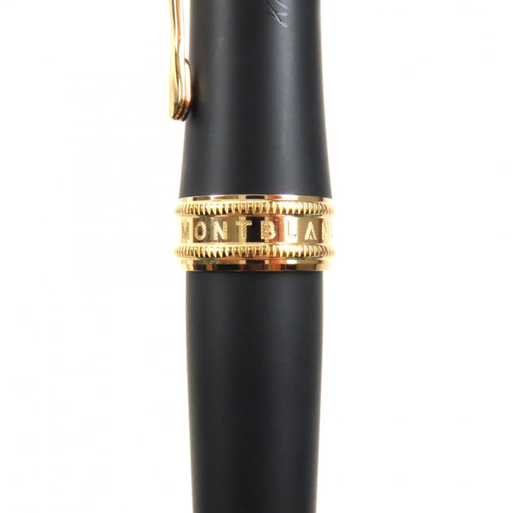 極美品▼MONTBLANC モンブラン BONHEUR ボヌール ニュイ ホワイトスター ツイスト式 ボールペン マットブラック 箱・ケース付き 筆記◎