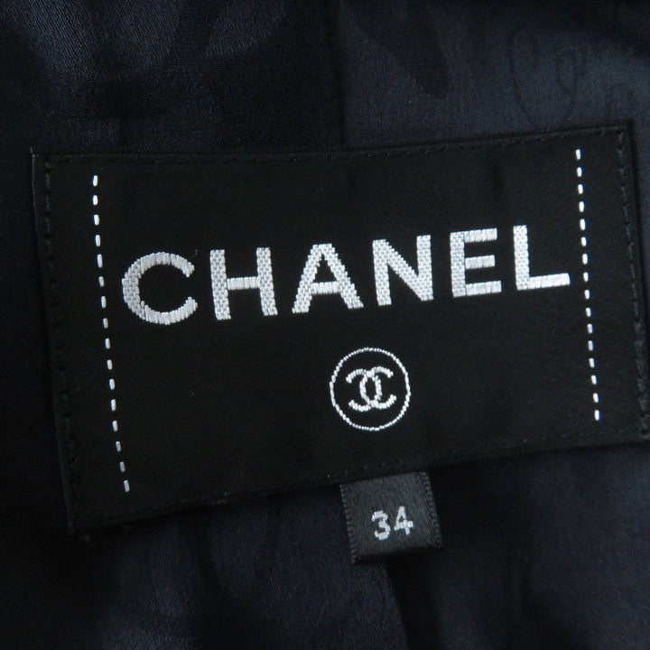 極美品◎CHANEL シャネル P57229 パク・シネ着用 BIGココバッグルベルト付き ロングコート ブラック ネイビー 34 仏製 正規品 レディース