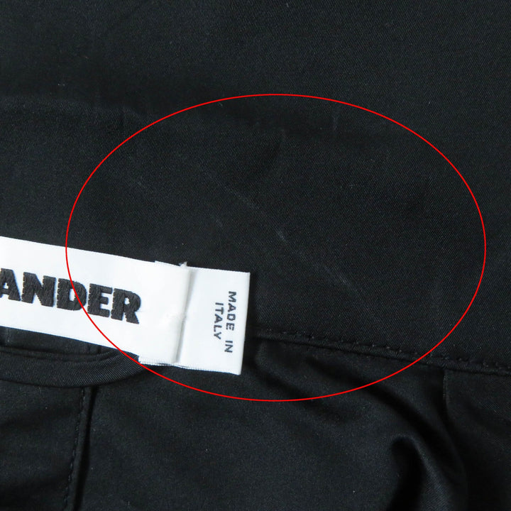 極美品◎JIL SANDER ジルサンダー シルク混 ロング丈 チェスターコート ブラック 34 イタリア製 正規品 レディース 定価217800円