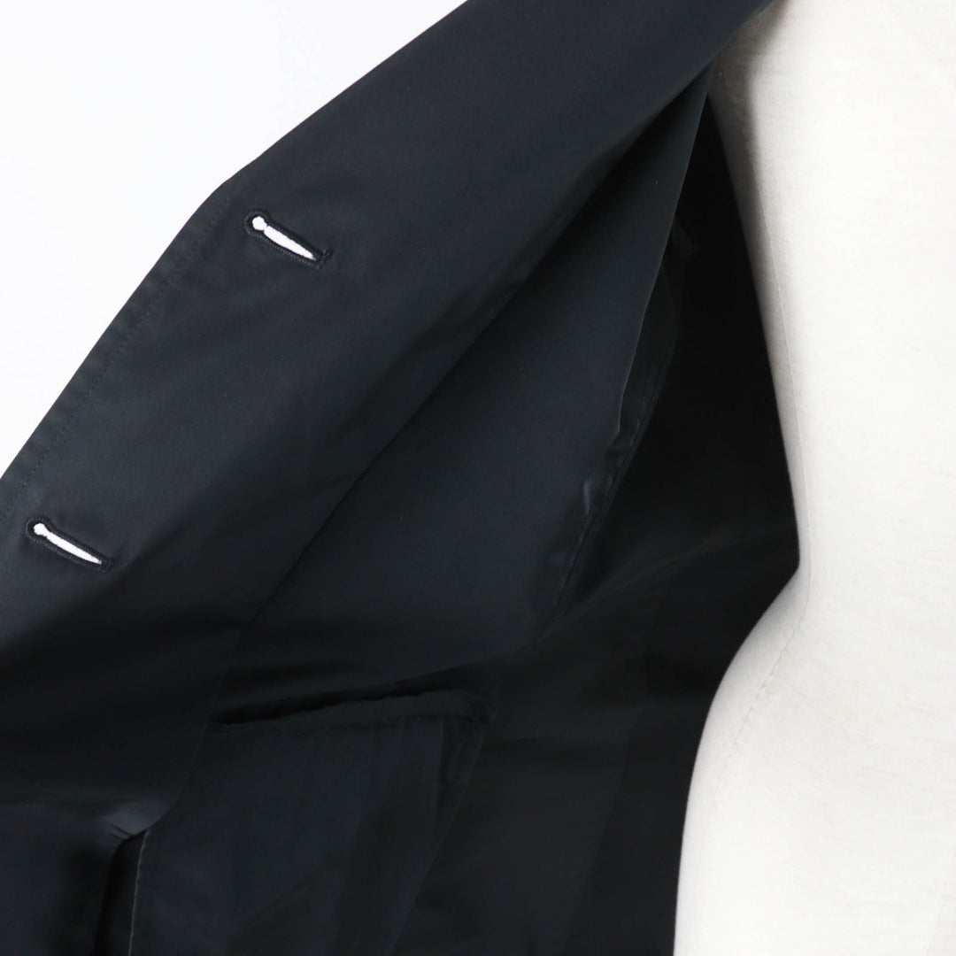 極美品◎JIL SANDER ジルサンダー シルク混 ロング丈 チェスターコート ブラック 34 イタリア製 正規品 レディース 定価217800円