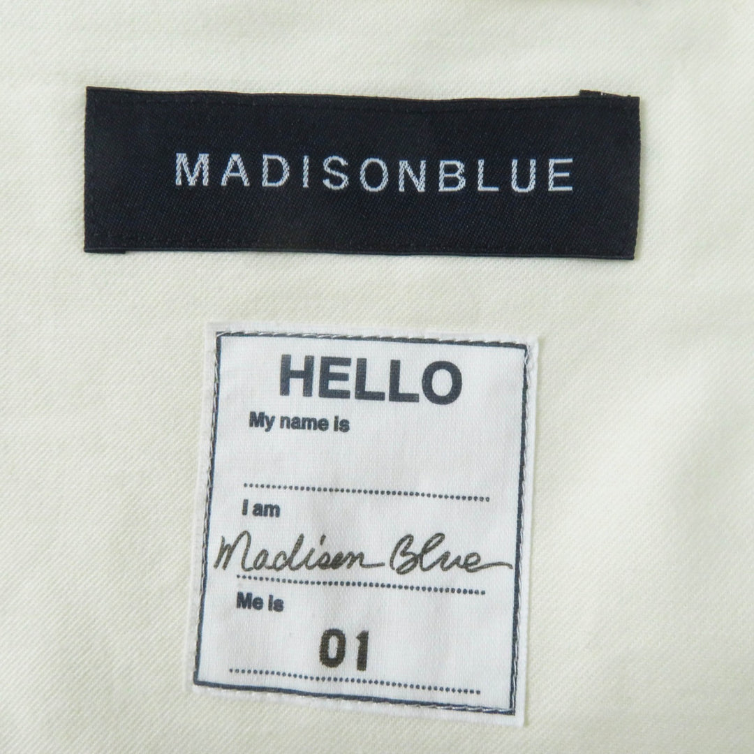 極美品◎MADISONBLUE マディソンブルー 23SS MB231-1002 COMPACT DRIZZLER コットン ジャケット ホワイト S 日本製 正規品 レディース