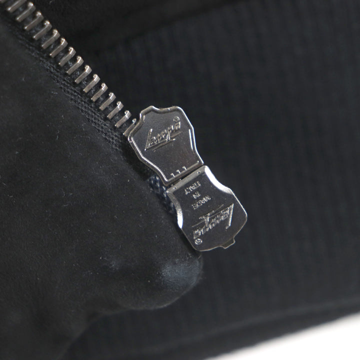 美品▼HERNO Resort ヘルノ リゾート 20SS PL002UR ヤギ革 レザー ロゴプレート・フード付き ZIPUP 中綿 ジャケット 44 正規品 メンズ
