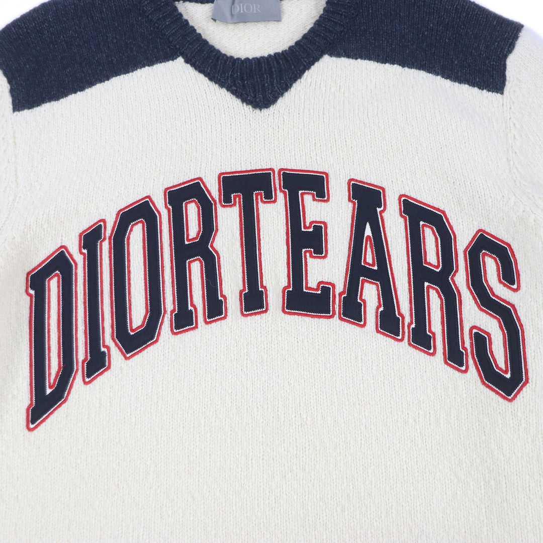 極美品□DIOR×DENIM TEARS ディオール オム×デニム ティアーズ 23AW 393M652AT657 DIOR TEARS ニットセーター M イタリア製 正規品