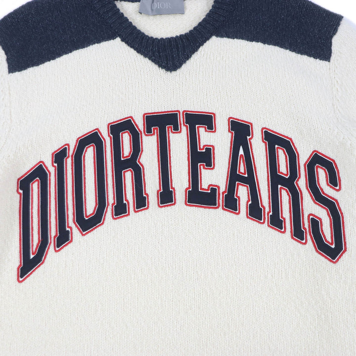 極美品□DIOR×DENIM TEARS ディオール オム×デニム ティアーズ 23AW 393M652AT657 DIOR TEARS ニットセーター M イタリア製 正規品