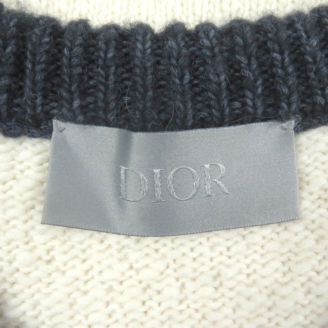 極美品□DIOR×DENIM TEARS ディオール オム×デニム ティアーズ 23AW 393M652AT657 DIOR TEARS ニットセーター M イタリア製 正規品