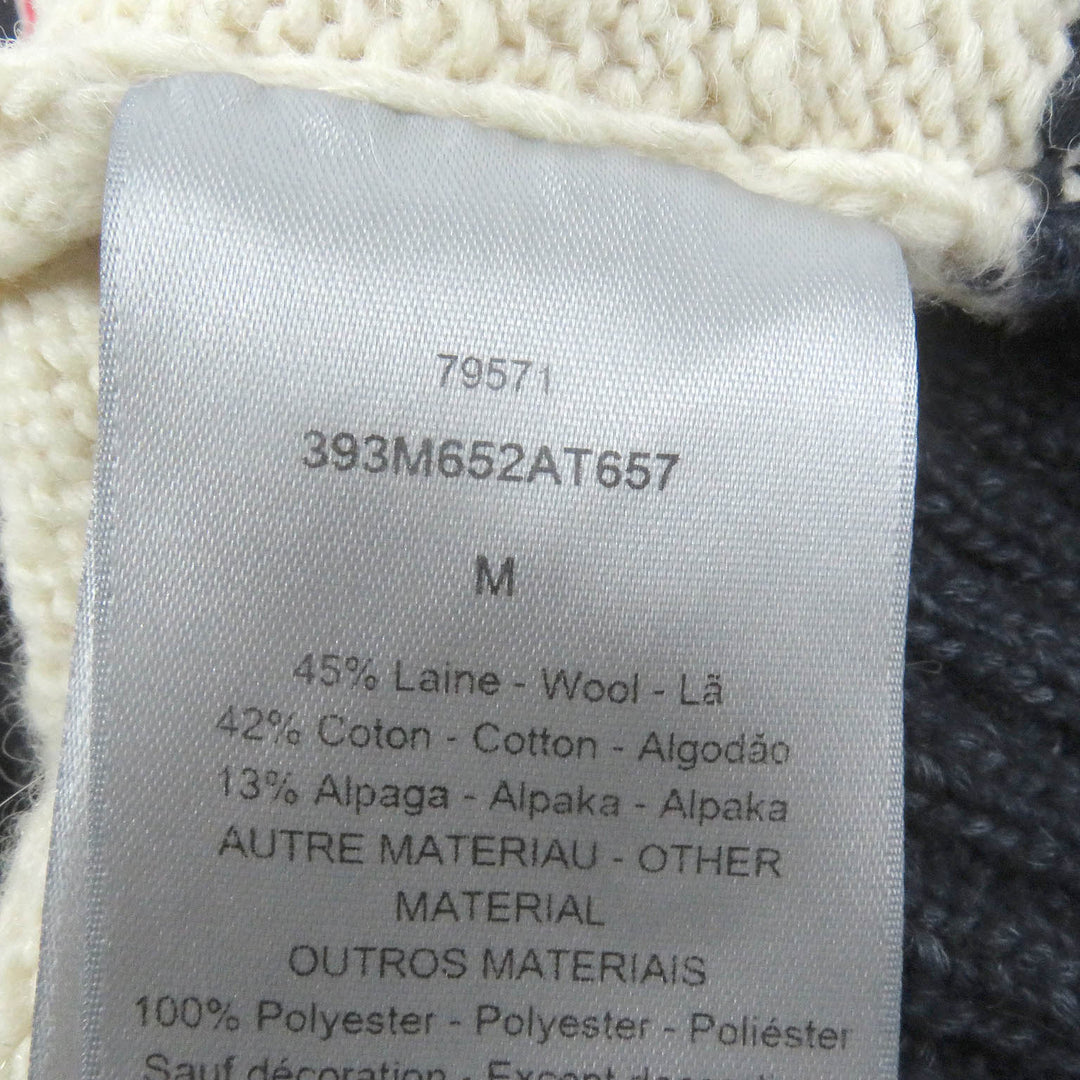 極美品□DIOR×DENIM TEARS ディオール オム×デニム ティアーズ 23AW 393M652AT657 DIOR TEARS ニットセーター M イタリア製 正規品
