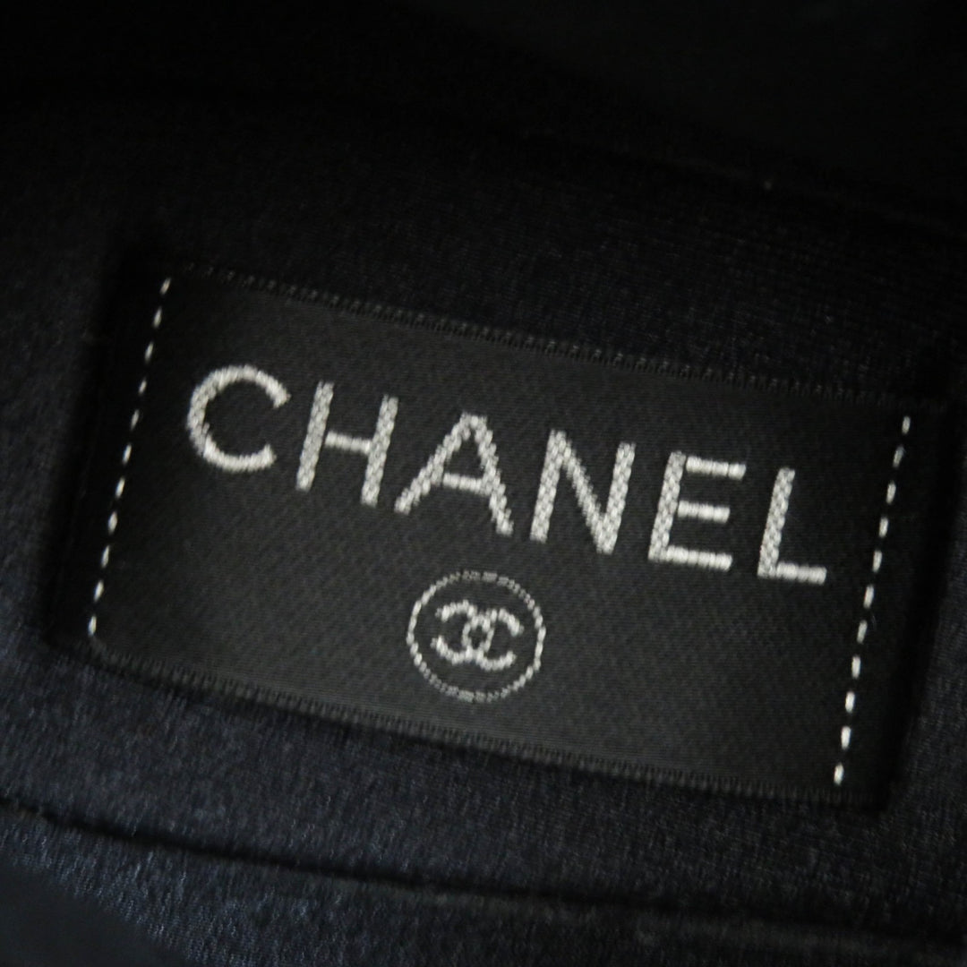 美品◎CHANEL シャネル G34082 COCONEIGE ココネージュ ココマーク レザー使い ナイロン ショート ブーツ ブラック シルバー金具 36