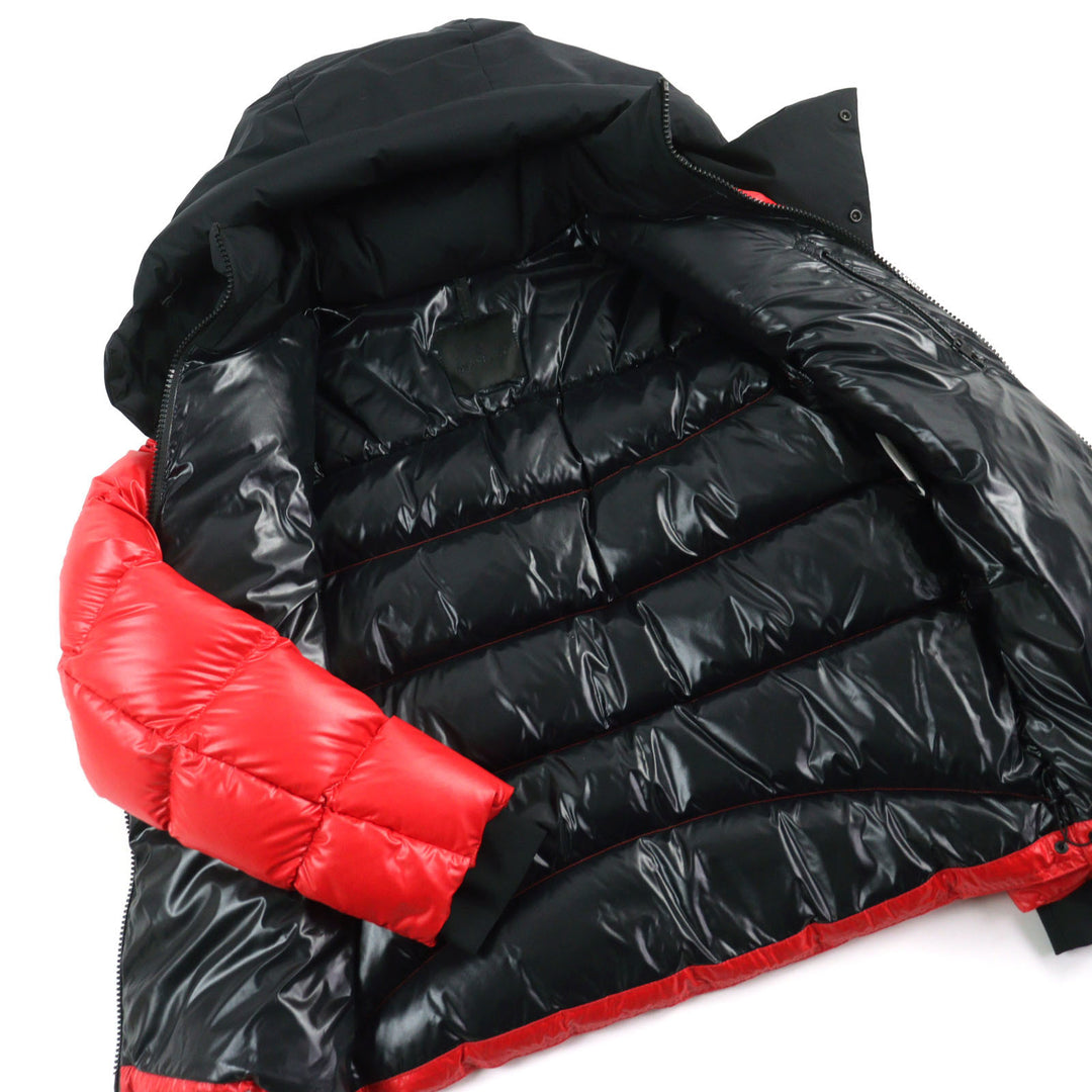 極美品○MONCLER モンクレール 2022年製 H20911A00197 5950K ZUBAIR ロゴワッペン付き フーデッド ダウンジャケット 2 正規品 メンズ