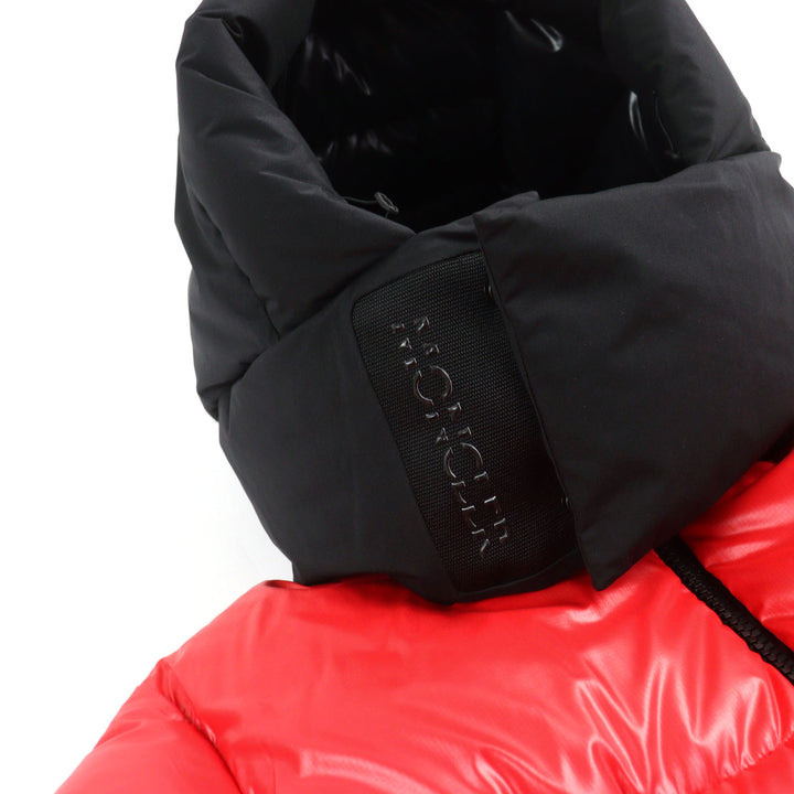 極美品○MONCLER モンクレール 2022年製 H20911A00197 5950K ZUBAIR ロゴワッペン付き フーデッド ダウンジャケット 2 正規品 メンズ