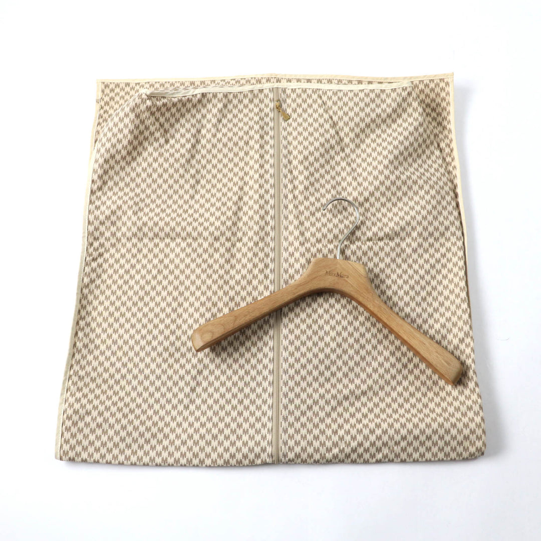 美品★Max Mara マックスマーラ カシミヤ混 白タグ 50周年限定 ロゴボタン付 ダブルブレスト ロング コート 38 ハンガー・ガーメント付