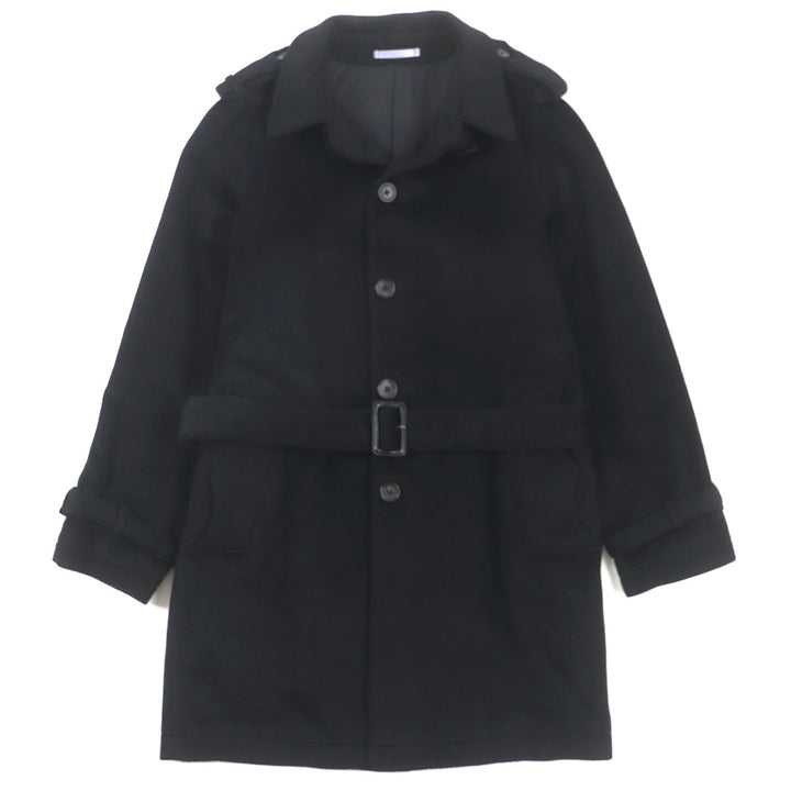 美品▼Paul Smith LONDON ポールスミスロンドン アンゴラ100% トレンチコート ブラック M 日本製 正規品 メンズ ビジネスおすすめ◎