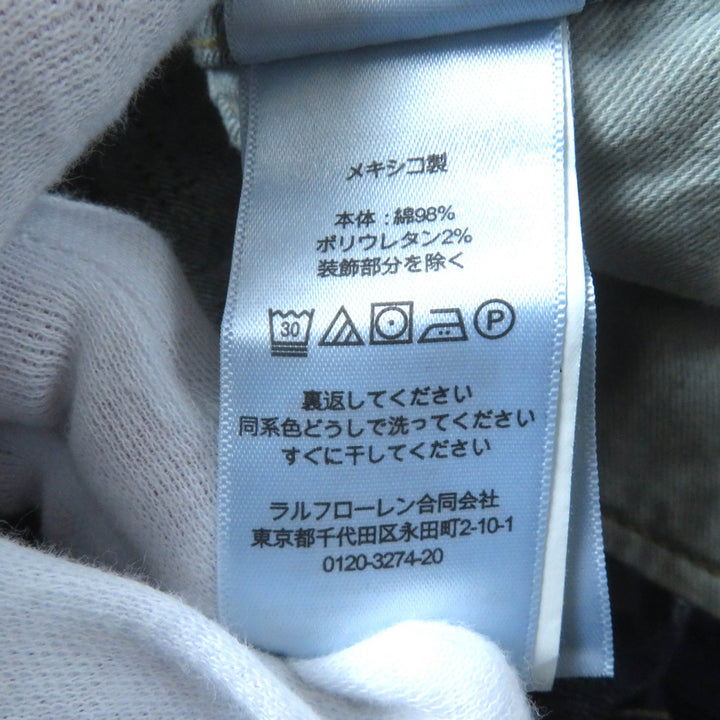 未使用品★RRL ダブルアールエル ロゴボタン付 長袖 デニム ジャンプスーツ オールインワン インディゴ 2 正規品 レディース