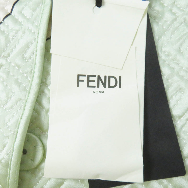 未使用品◎FENDI フェンディ 22SS FJ7264 by Kim Jones Hairdo Girls シルク100％ ベルト付 FFロゴ ズッカ柄 キルティングジャケット 38