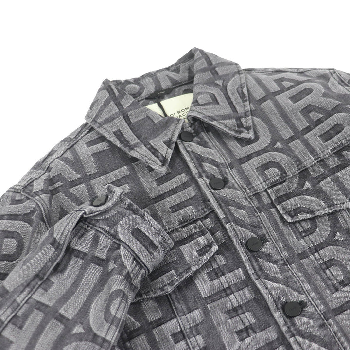 未使用品□FENDI MARC JACOBS フェンディ×マークジェイコブス 2022年 FW1027 ロゴ総柄 トラッカージャケット デニムジャケット 46 正規品