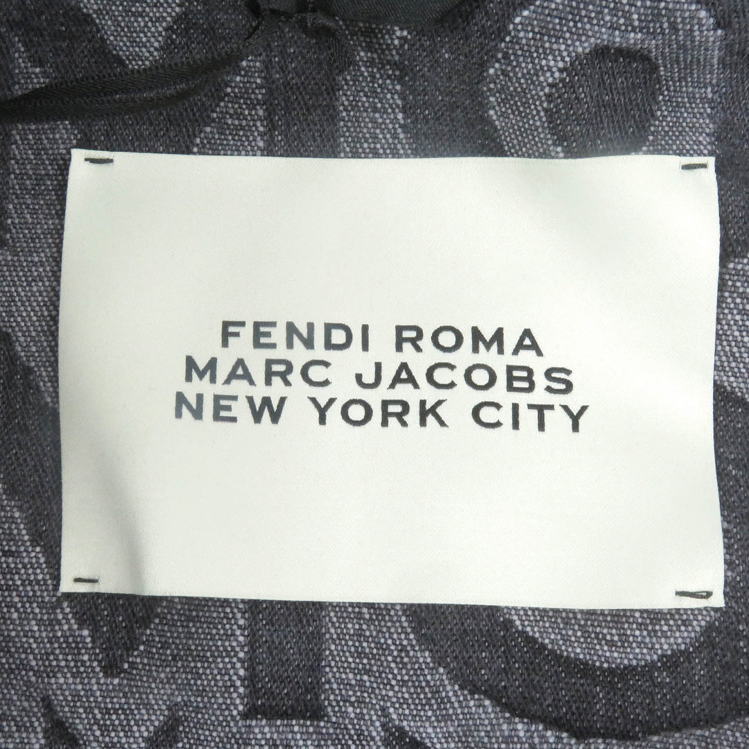 未使用品□FENDI MARC JACOBS フェンディ×マークジェイコブス 2022年 FW1027 ロゴ総柄 トラッカージャケット デニムジャケット 46 正規品
