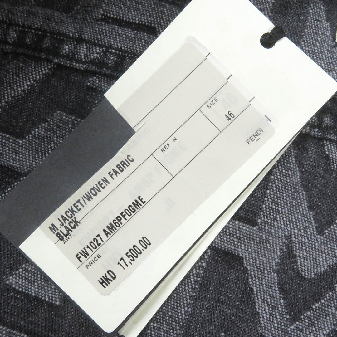 未使用品□FENDI MARC JACOBS フェンディ×マークジェイコブス 2022年 FW1027 ロゴ総柄 トラッカージャケット デニムジャケット 46 正規品