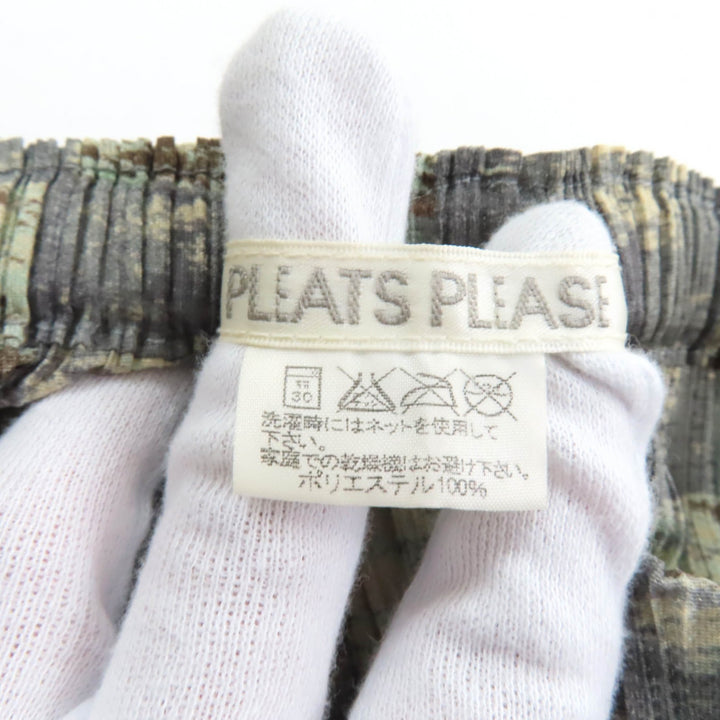 極美品★PLEATS PLEASE プリーツプリーズ イッセイミヤケ PP41-JG934 モザイク柄 プリーツ ロングスカート マルチ 1 正規品 レディース