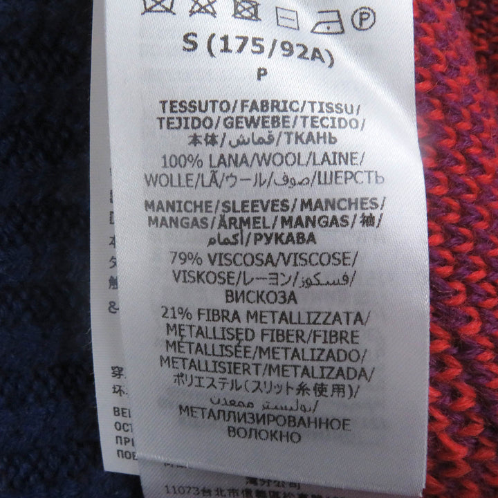 極美品□GUCCI グッチ 724770 GGロゴジャガード ドッキングデザイン タートルネック セーター マルチカラー S イタリア製 正規品 メンズ