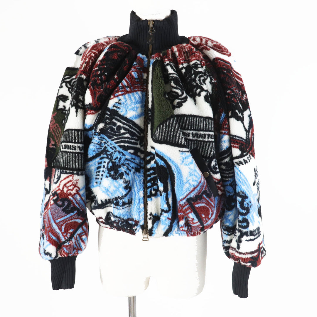 未使用品◎LOUIS VUITTON ルイヴィトン 21AW フォルナセッティ ボア フリース ジップアップ ジャケット マルチ 32 イタリア製 正規品