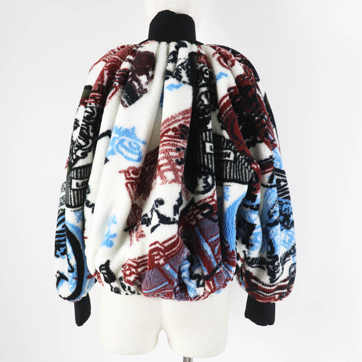 未使用品◎LOUIS VUITTON ルイヴィトン 21AW フォルナセッティ ボア フリース ジップアップ ジャケット マルチ 32 イタリア製 正規品