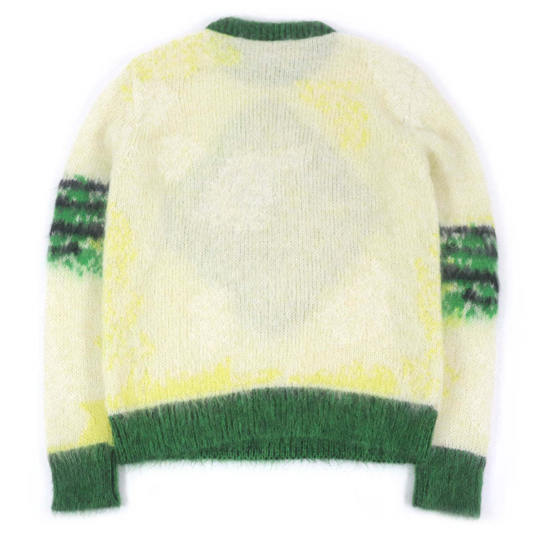 極美品□DIOR Peter Doig ディオールオム ピータードイグ 21AW 143M645CT273 モヘア混 アニマル セーター イエロー S イタリア製 正規品