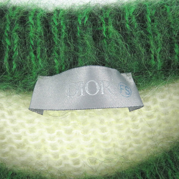 極美品□DIOR Peter Doig ディオールオム ピータードイグ 21AW 143M645CT273 モヘア混 アニマル セーター イエロー S イタリア製 正規品