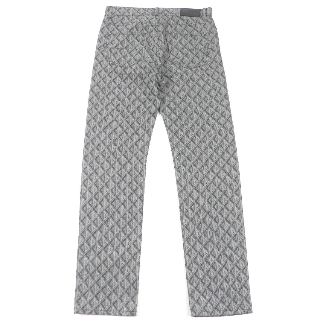 極美品□DIOR ディオール オム 313D004B329X コットン 牛革 CDダイヤモンド ロゴ総柄 ボタンフライ デニムパンツ 31 イタリア製 正規品