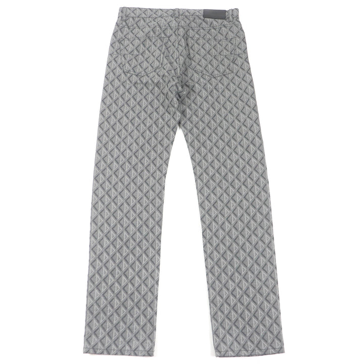 極美品□DIOR ディオール オム 313D004B329X コットン 牛革 CDダイヤモンド ロゴ総柄 ボタンフライ デニムパンツ 31 イタリア製 正規品