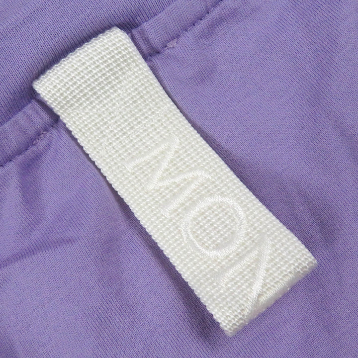 未使用品□MONCLER GENIUS 2 モンクレール ジーニアス 2 T-SHIRT GIROCOLLO コットン プリントデザイン 半袖Ｔシャツ パープル S 正規品