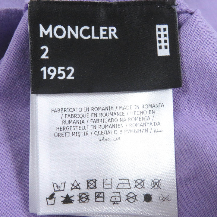 未使用品□MONCLER GENIUS 2 モンクレール ジーニアス 2 T-SHIRT GIROCOLLO コットン プリントデザイン 半袖Ｔシャツ パープル S 正規品