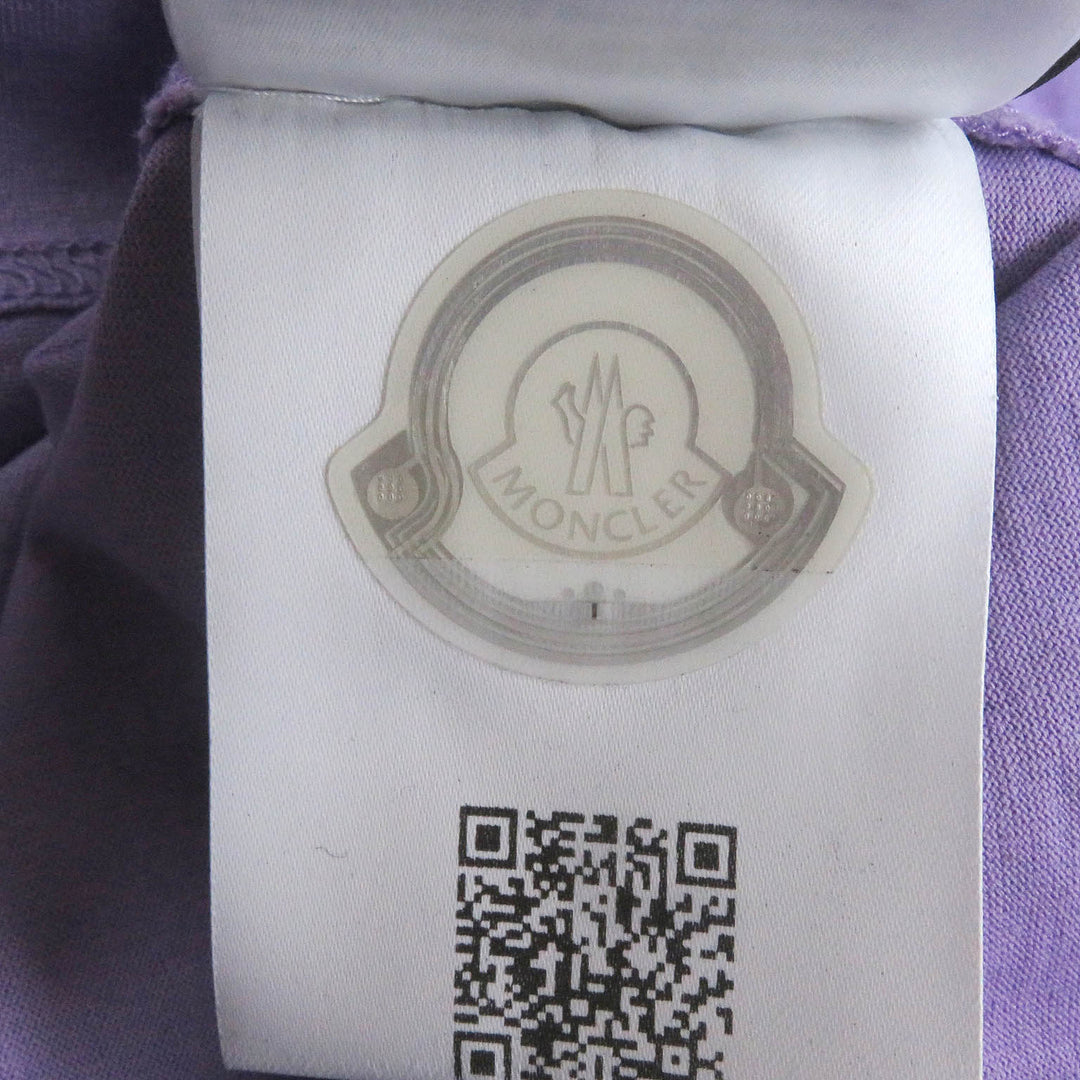 未使用品□MONCLER GENIUS 2 モンクレール ジーニアス 2 T-SHIRT GIROCOLLO コットン プリントデザイン 半袖Ｔシャツ パープル S 正規品