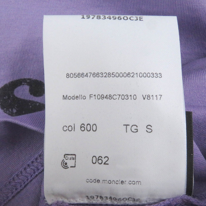 未使用品□MONCLER GENIUS 2 モンクレール ジーニアス 2 T-SHIRT GIROCOLLO コットン プリントデザイン 半袖Ｔシャツ パープル S 正規品