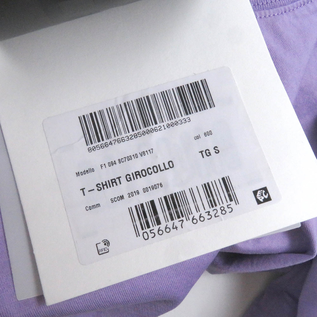 未使用品□MONCLER GENIUS 2 モンクレール ジーニアス 2 T-SHIRT GIROCOLLO コットン プリントデザイン 半袖Ｔシャツ パープル S 正規品