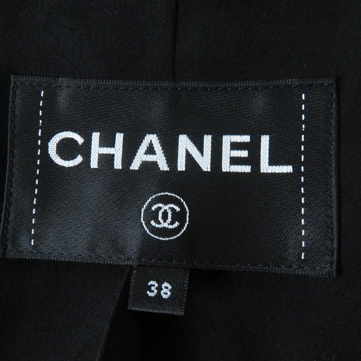 極美品◎CHANEL シャネル 22-23AW 22B P73315 Pre-Collection Look47 ココマークボタン付き ツイードジャケット ブラック ターコイズ 38