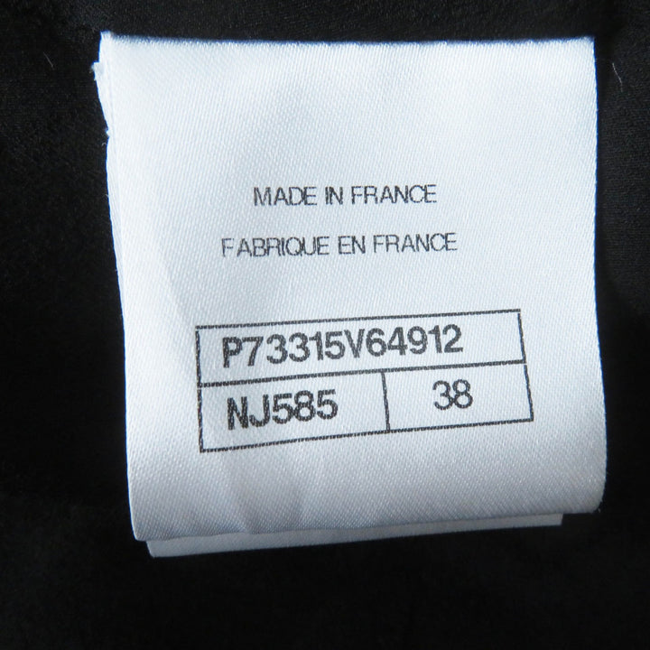 極美品◎CHANEL シャネル 22-23AW 22B P73315 Pre-Collection Look47 ココマークボタン付き ツイードジャケット ブラック ターコイズ 38