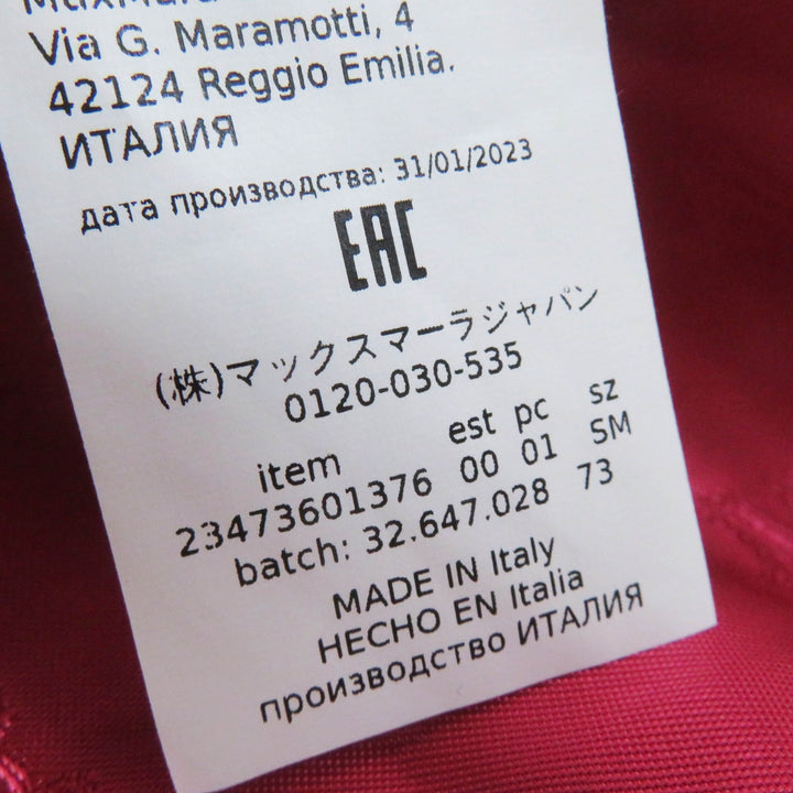 極美品◎Max Mara マックスマーラ 23AW 23473601376 白タグ TEDDY BEAR テディベア アルパカ ケープ／ポンチョ ショッキングピンク SM