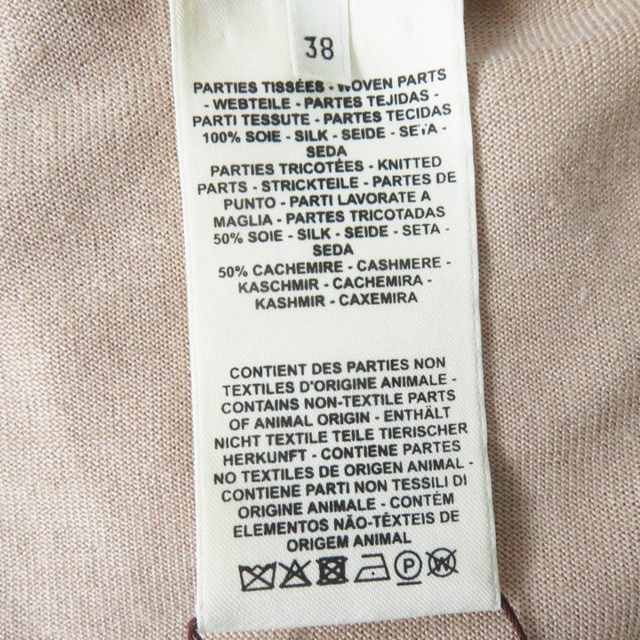 未使用品◎HERMES エルメス 21AW Clic Clac a Pois クリッククラック シルク カシミヤ セリエボタン ツイルレーヌカーディガン マルチ 38