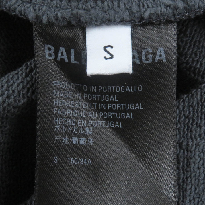 美品□BALENCIAGA バレンシアガ 2021年製 578135 キャンペーンロゴ エンブロイダリー パーカー グレー S イタリア製 正規品 メンズ