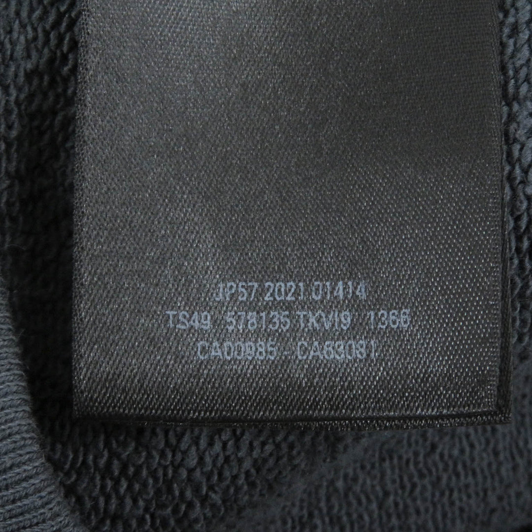 美品□BALENCIAGA バレンシアガ 2021年製 578135 キャンペーンロゴ エンブロイダリー パーカー グレー S イタリア製 正規品 メンズ