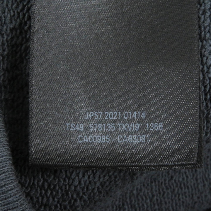 美品□BALENCIAGA バレンシアガ 2021年製 578135 キャンペーンロゴ エンブロイダリー パーカー グレー S イタリア製 正規品 メンズ