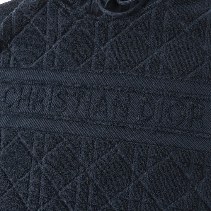 美品◎Christian Dior クリスチャンディオール 214587AM715 カナージュ テリーコットン パイル生地 プルオーバー パーカー ネイビー XS