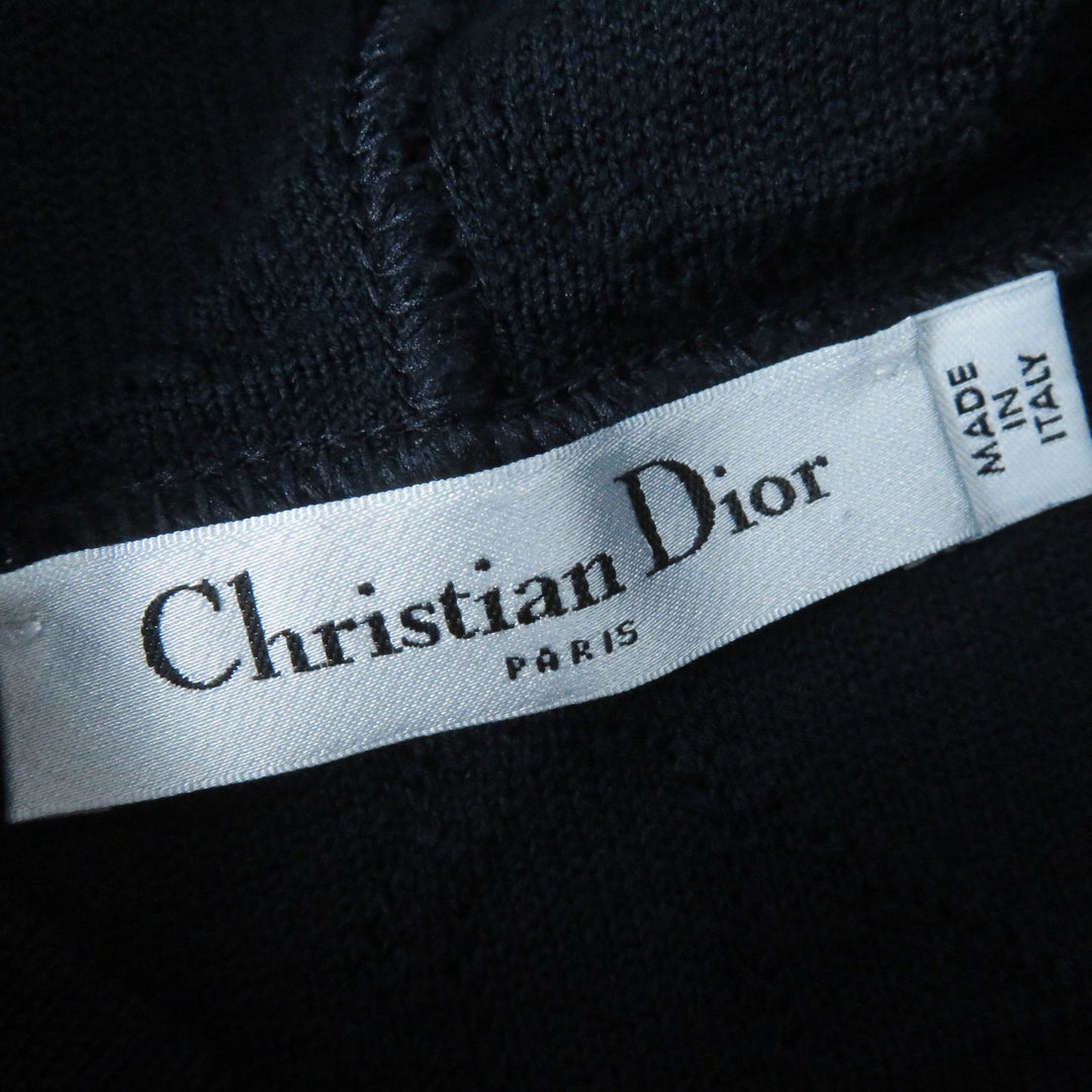 美品◎Christian Dior クリスチャンディオール 214587AM715 カナージュ テリーコットン パイル生地 プルオーバー パーカー ネイビー XS