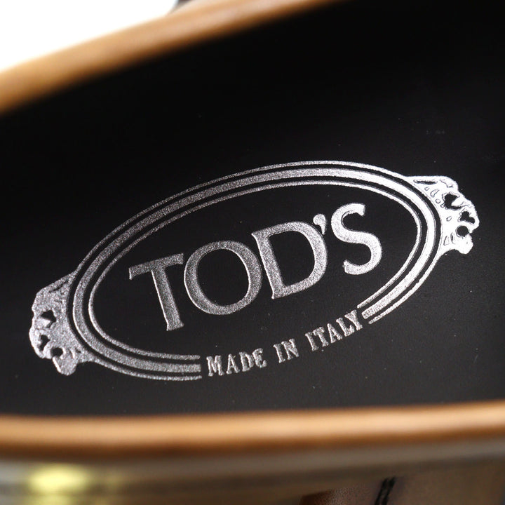 極美品○TOD’S トッズ シティ ゴンミーニ Tタイムレス ブラッシュドレザー ラバーペブル ドライビングシューズ 9 メンズ 定価108900円