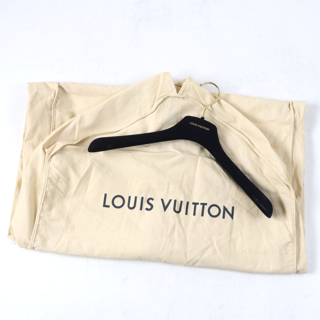美品○LOUIS VUITTON ルイヴィトン 2021年製 HHA21W ロゴボタン フラップポケット モノグラム デニムジャケット グレー 46 正規品 メンズ