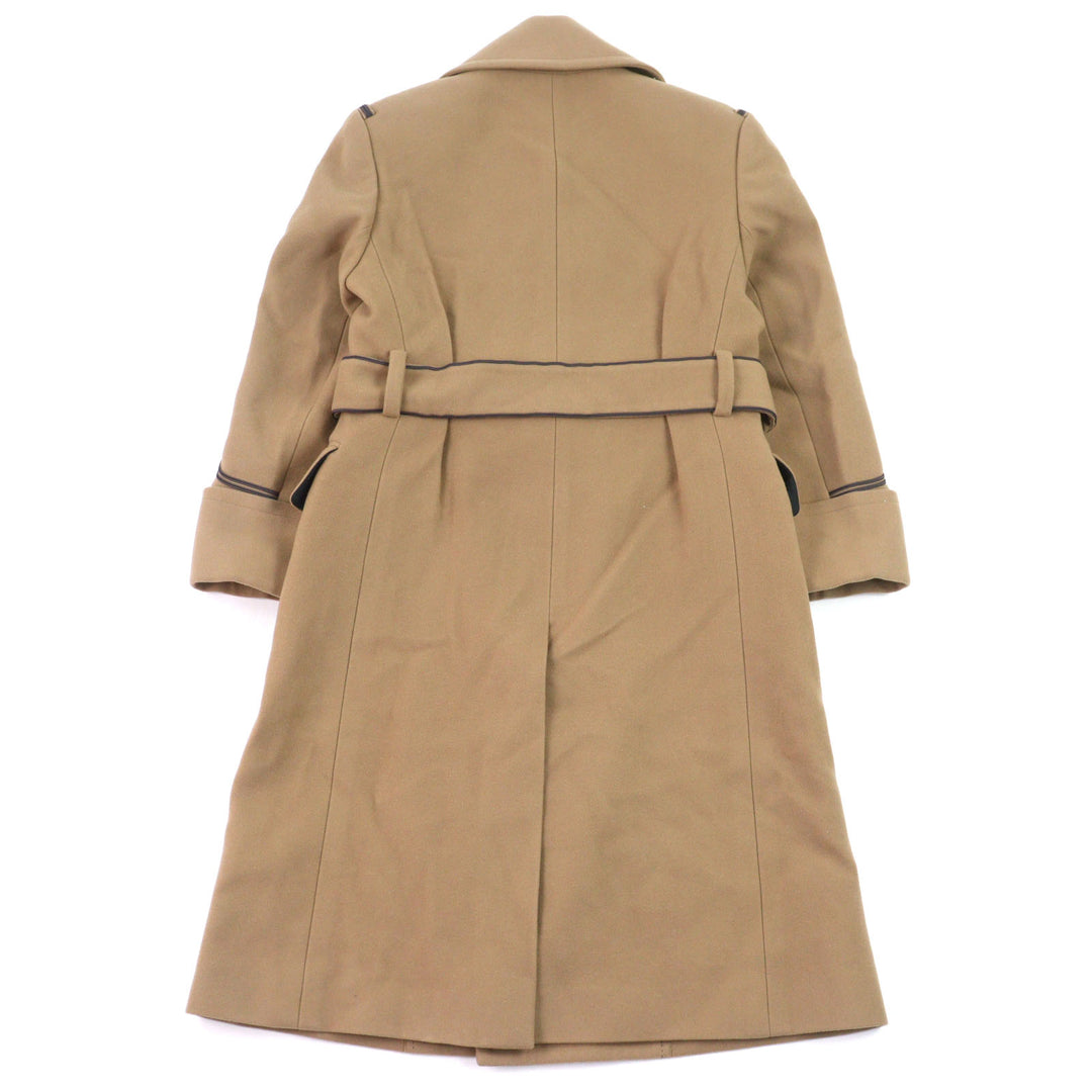良品○DIOR ディオール オム 21AW 143C362A5305 裏地CDロゴ総柄 くるみボタン ノッチドラペル パイピングベルテッドコート 42 正規品