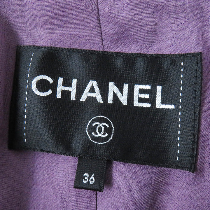 極美品◎CHANEL シャネル 22P P72383 ツイード ジャケット パープル系 36 ハンガー・ガーメント付 フランス製 正規品 レディース