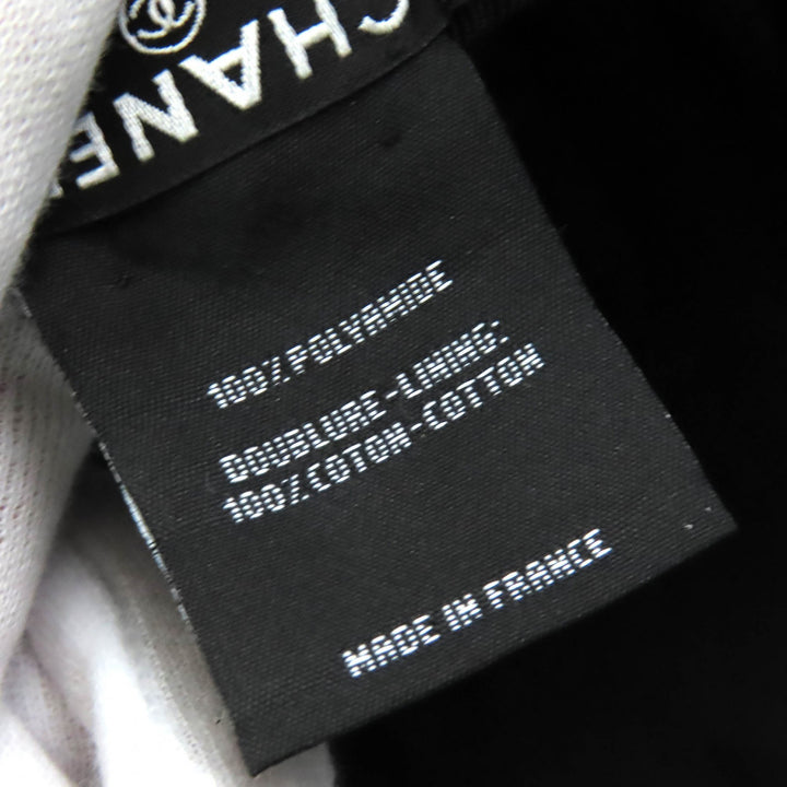 極美品△CHANEL シャネル 24SS AA9874 ココビーチ ココマーク ストライプ柄 バケットハット 帽子 ブラック ホワイト S フランス製 正規品