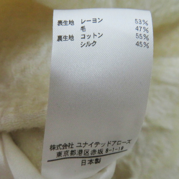 未使用品◎BLAMINK ブラミンク 7925-299-0340 デザインボタン付き コート オフホワイト 38 日本製 正規品 レディース 定価176000円